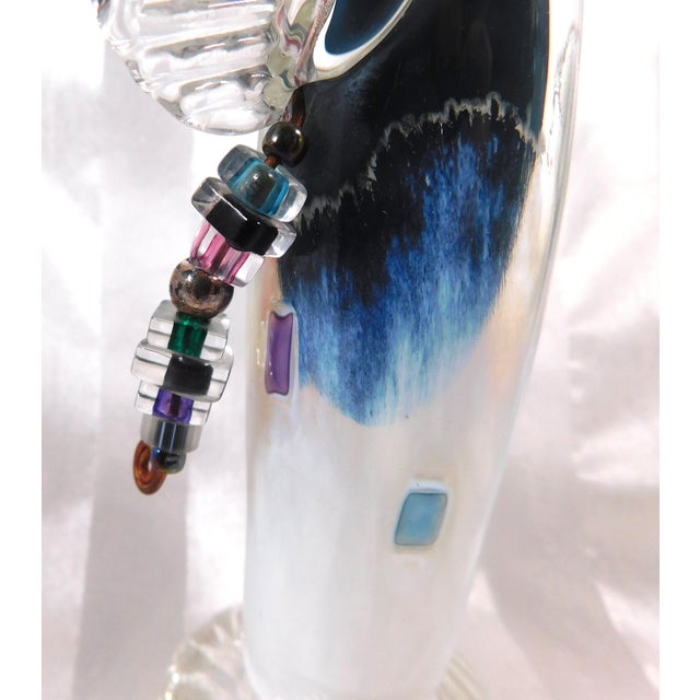 1970s Unuaual Art Glass Perfume Bottle For Sale - Image 4 of 8