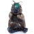 Murano Murano Vintage Sommerso Glittery Copper Aventurine Blue Green Italian Art Glass Bear Sculpture For Sale - Image 4 of 8