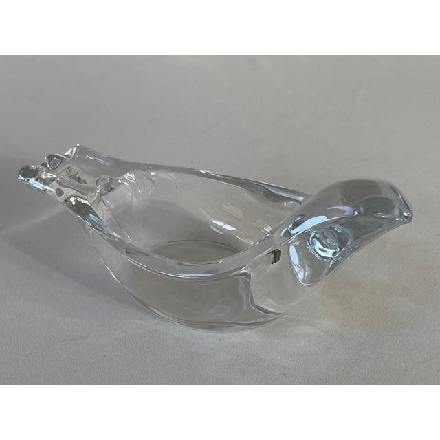 1960's French Glass Dove Ashtray For Sale - Image 4 of 10