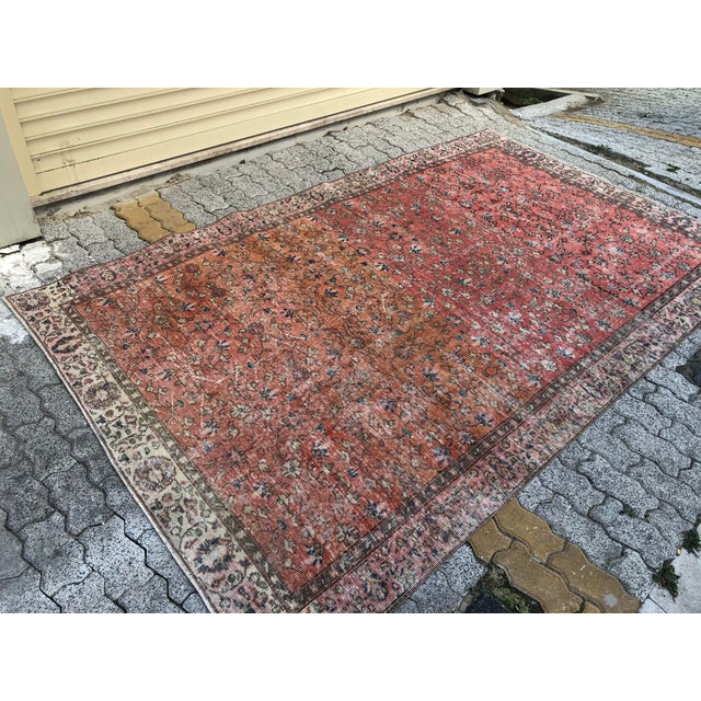 Vintage Handmade Traditional Rug | Chairish