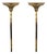 Empire Wall Sconces in Gold Brass, 1920s, Set of 2 For Sale