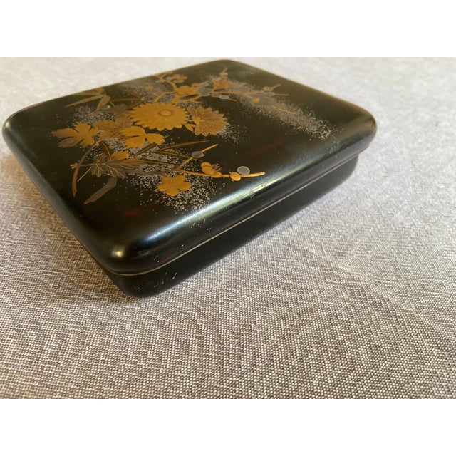 Japanese Black Laquered Maki-E For Sale - Image 6 of 9