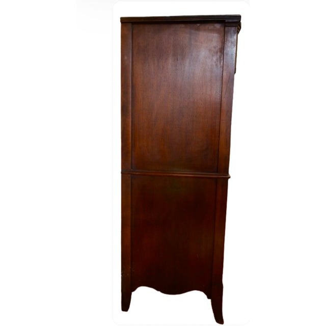 Wood 1920s Huntley 5 Drawer Tall Boy Dresser Mahogany For Sale - Image 7 of 15