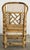 Wood Vintage Brighton Pavilion Style Chinoiserie Rattan Arm Chair For Sale - Image 7 of 10