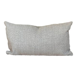 Designer Feather and Down Beige Gray Pillow For Sale