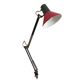 Vintage Red and Black Articulated Architect's Lamp, 1990s For Sale