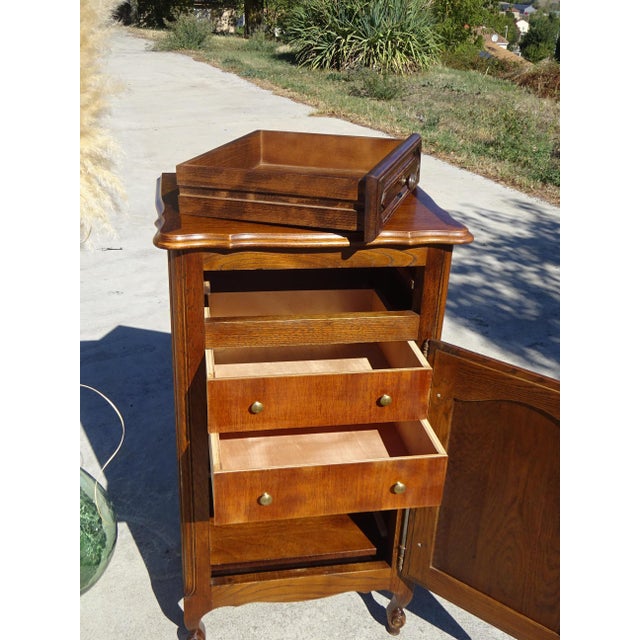 Vintage Rustic Dark Oak Buffet, 1980s For Sale - Image 6 of 18