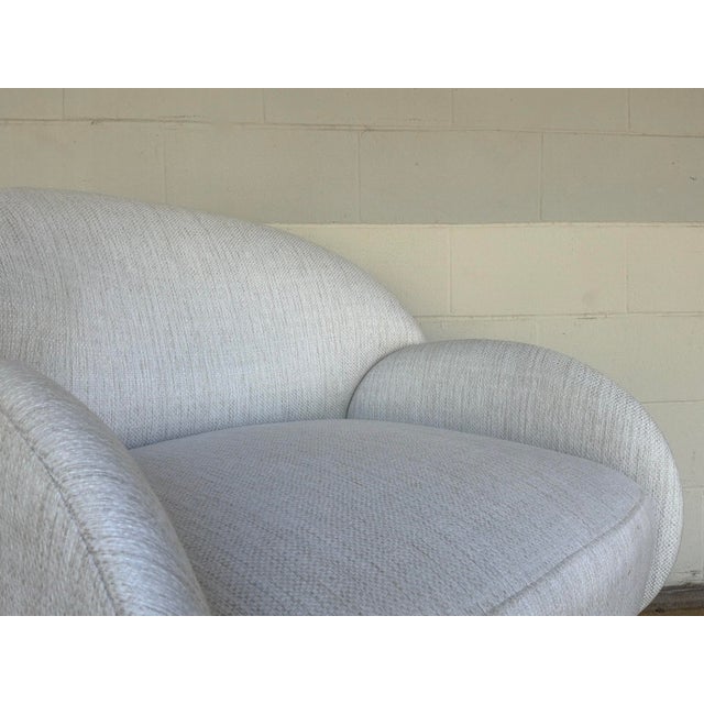 Wood Art Company White Performance Rothko Swivel Chairs Pair For Sale - Image 7 of 8