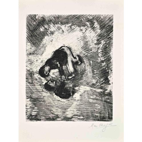 Marc Chagall, L'Homme et son Image, 1952, Etching For Sale