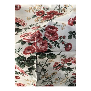Vintage Rose Print Chintz Fabric- 1 Yard For Sale