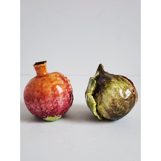 2000 - 2009 Vintage Arte Italica Ceramic Decorative Fruits-Set of 2 For Sale - Image 5 of 12