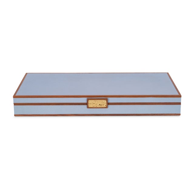 2020s Maitland-Smith Light Blue Stacking Boxes For Sale - Image 5 of 11