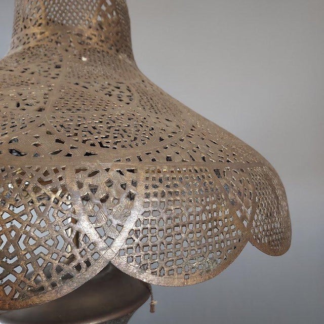 1950s Syrian Pierced Brass Floor Lamp For Sale - Image 13 of 13