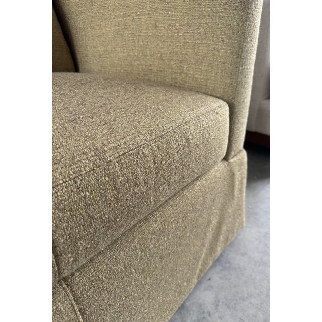 Textile Lee Industries 3381-03 Bench Seat Sofa in Decker Sage For Sale - Image 7 of 10