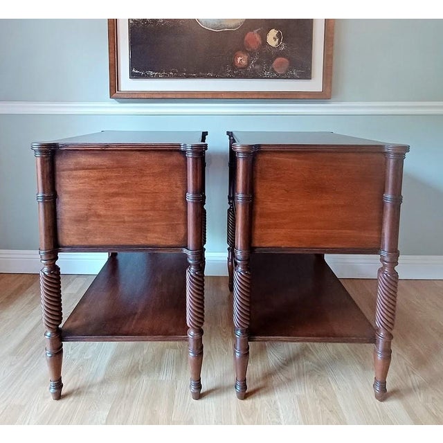 Set of Two Drawer Mahogany Nightstands by Ethan Allen Chairish