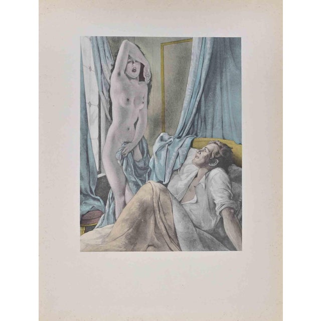 Umberto Brunelleschi, The Lovers, Lithograph, 1930s For Sale