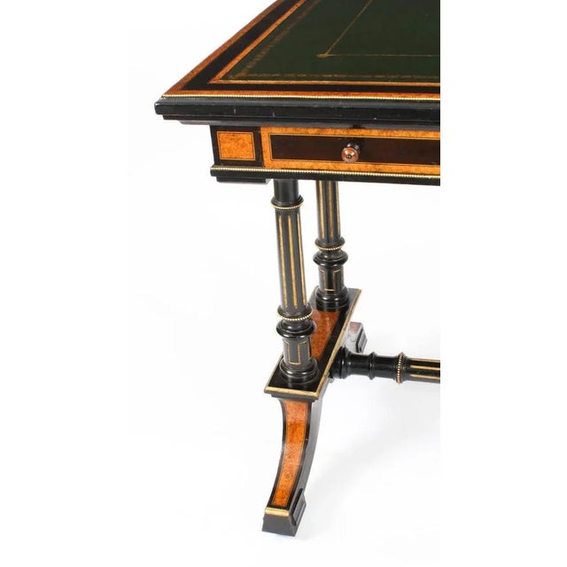 Aesthetic Burl Maple Writing Desk from Edward & Roberts, 19th Century For Sale - Image 9 of 18