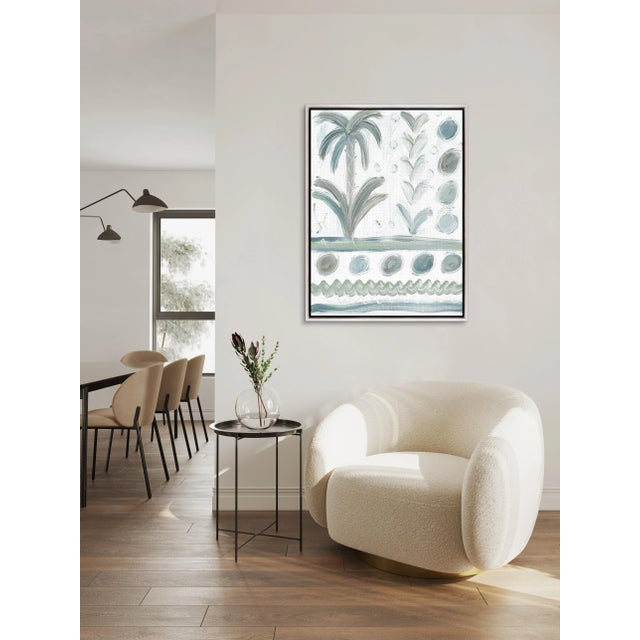 Contemporary Visoges Palm by Haley Mathewes in White Frame, Small Art Print on Canvas For Sale - Image 3 of 3