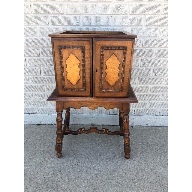 Antique Copper Lined Cigar Humidor Smoking Table Chairish