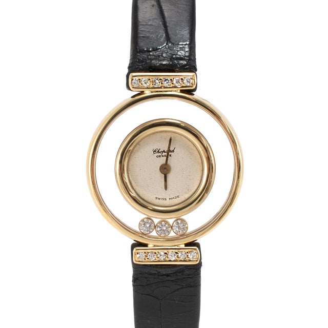 Brand: Chopard Gender: Ladies Metal Type: 18K Yellow Gold Diameter: 22.00 mm Weight: 16.99 grams CHOPARD Ladies 18K yellow...
