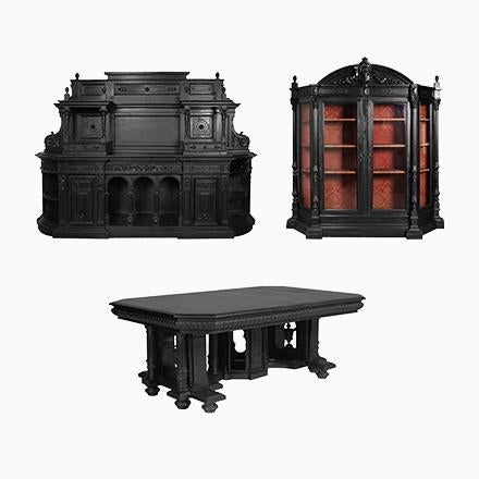 Ebonized Carved Palladian Walnut Highboard, 1750s For Sale - Image 10 of 10