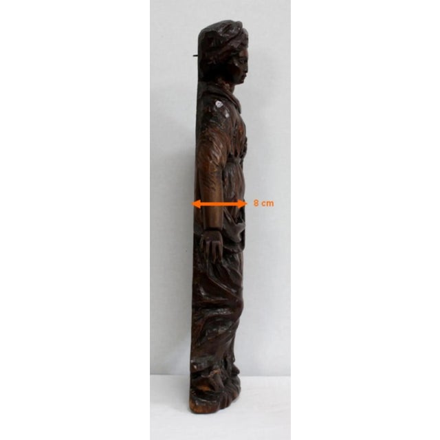 Oak Statue of a Saint, 19th Century For Sale - Image 18 of 18
