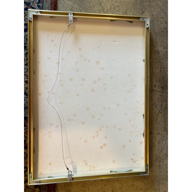 Late 20th Century Vintage Watercolor Abstract Painting Signed, Framed For Sale - Image 4 of 4