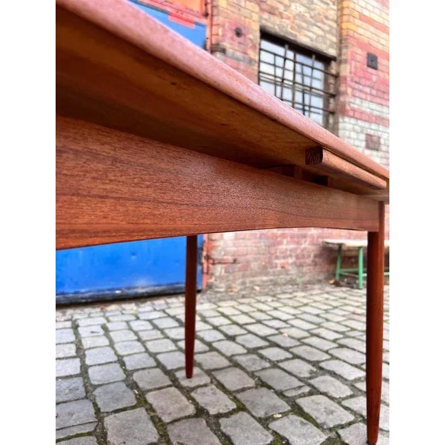 Extendable Dining Table in Teak For Sale - Image 5 of 11