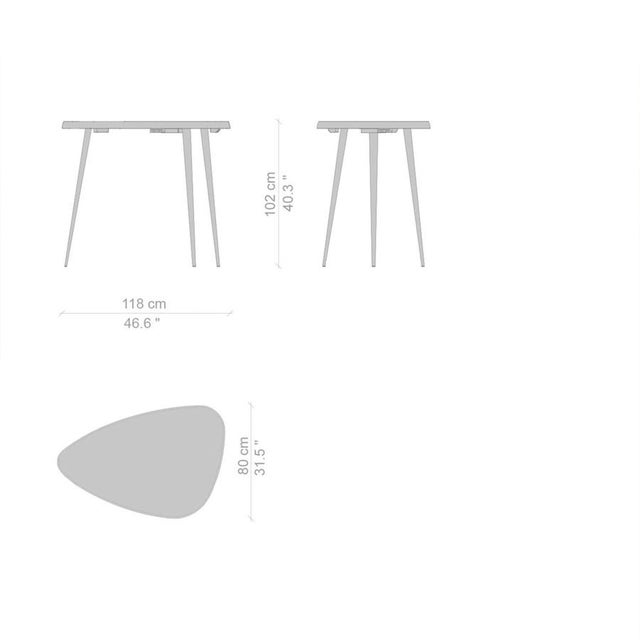 Wood Mexique High Table PRO by Charlotte Perriand for Cassina For Sale - Image 7 of 10