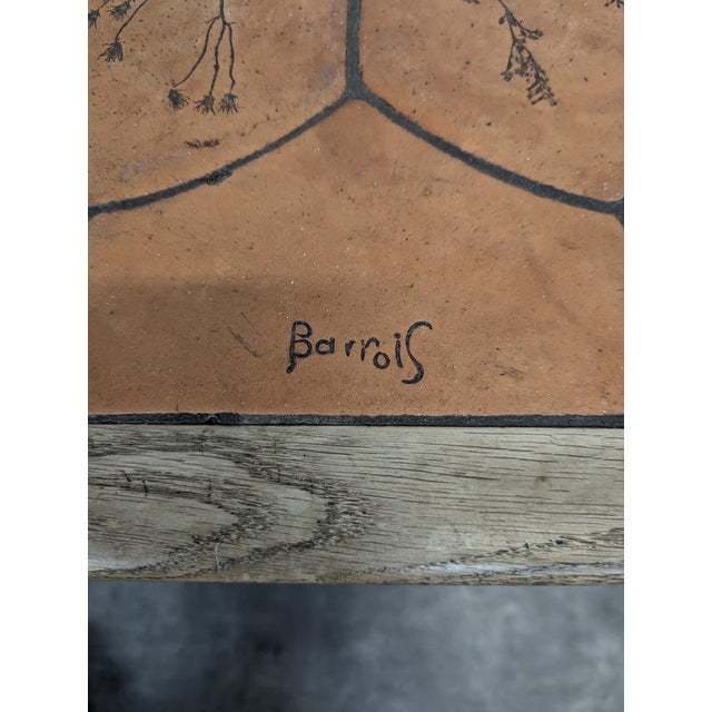 Modular Oak and Ceramic Table by Barois For Sale - Image 4 of 7