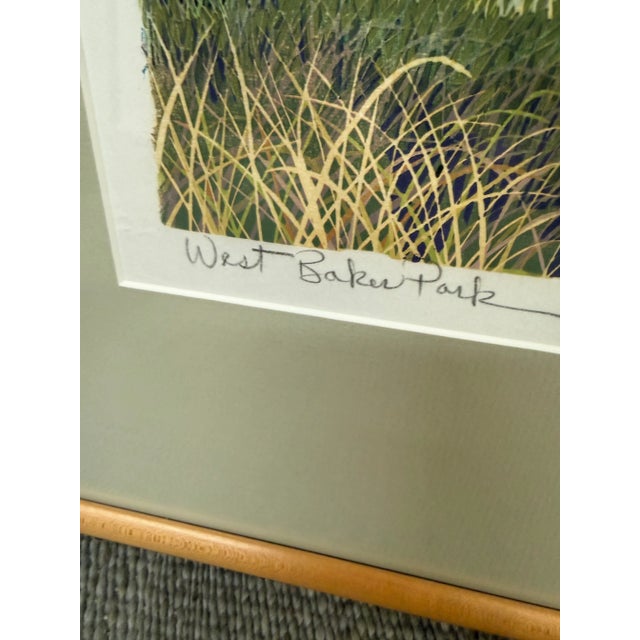 1970s Gordon Mortensen "West Baker Park 1977" Woodcut Original, Signed For Sale - Image 5 of 12