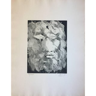Giacomo Manzú, Head of Oedipus Etching, Signed, Modern Style, Edition of 125, 1970 For Sale
