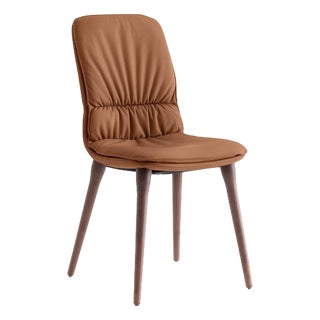 Coco Cognac Leather and Walnut Chair by Morica Design For Sale