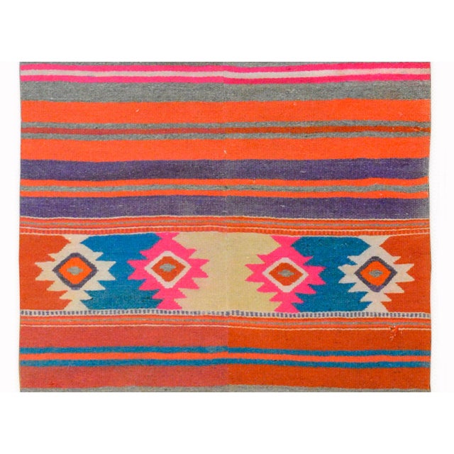 Late 20th Century Mexican Kilim Rug For Sale In Chicago - Image 6 of 10