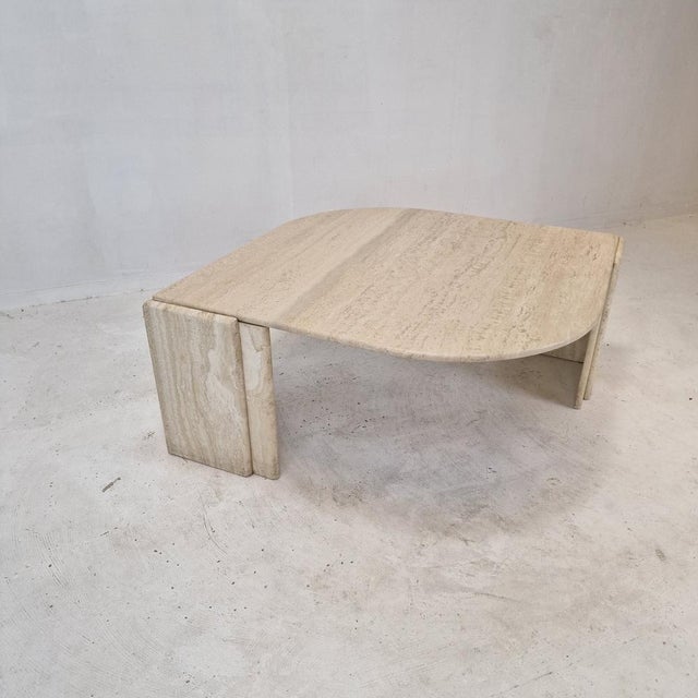 1980s Italian Travertine Coffee Table, 1989 For Sale - Image 5 of 18
