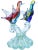 Vintage Large Barbini Murano Sommerso Italian Art Glass Birds Centerpiece For Sale In New York - Image 6 of 10