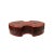 2010s Chinese Distressed Brick Red Phoenix Graphic Oval Shape Box For Sale - Image 5 of 5