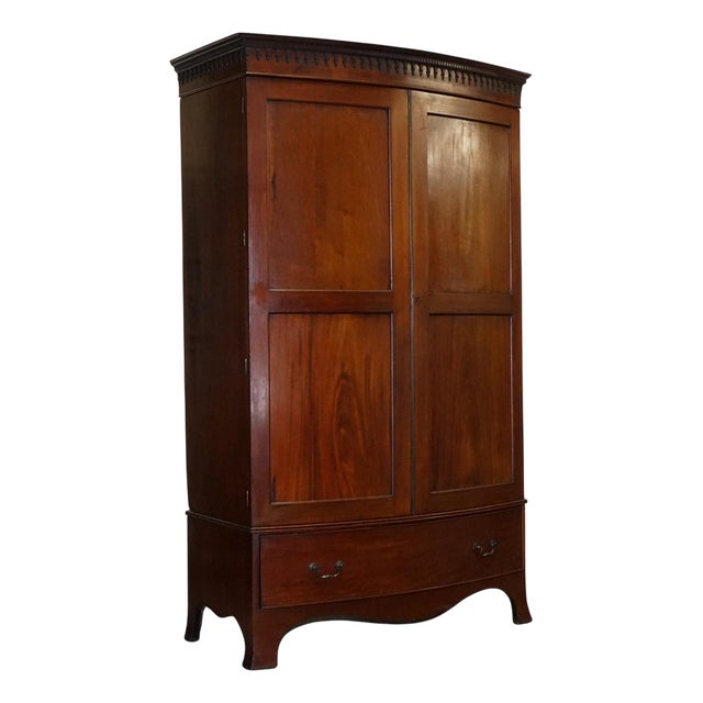 Antique English George III Linen Press For Sale