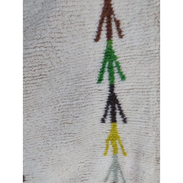 2020s Azilal Ivory Multicolor Wool Moroccan Area Rug For Sale - Image 5 of 11