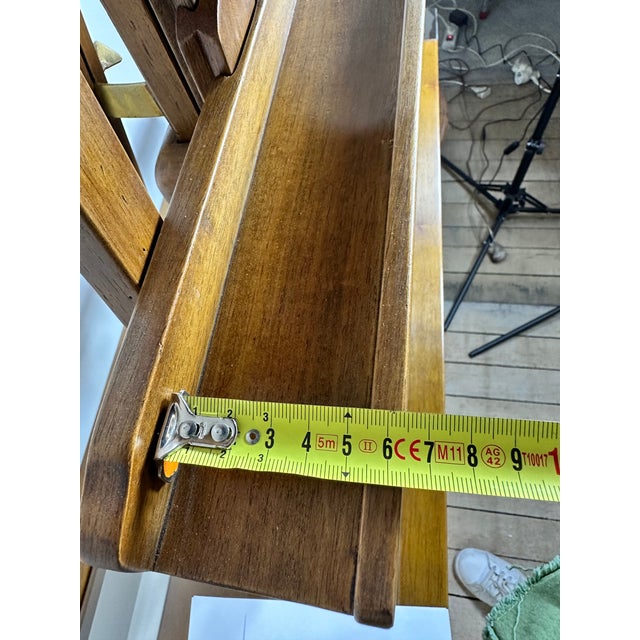 1970s Walnut Easel with Swan Neck Decoration, 1970s For Sale - Image 5 of 15