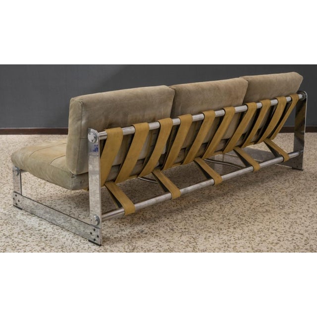 Set of a three-person sofa and two living room armchairs from the early 1970s, designed by Gilles Bouchez for Airborne....