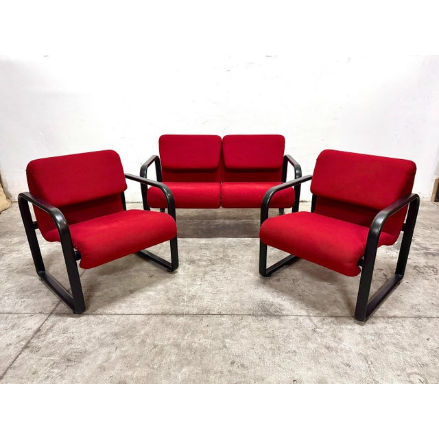 Vintage Sofa and Lounge Chairs from Arflex, 1990s, Set of 3 For Sale - Image 11 of 11