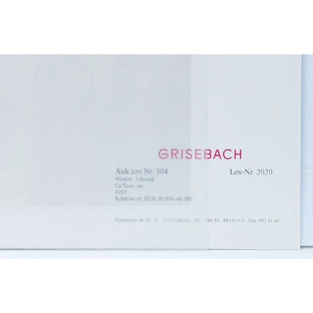 American Edward Weston (1886-1956) Original Photograph, La Teresina, 1933 For Sale - Image 3 of 4