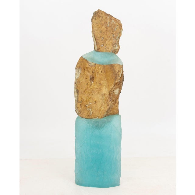 Thomas Scoon "Consort" Mixed Media Studio Art Glass and Granite Sculpture For Sale - Image 11 of 17