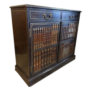 Vintage Full Book Cabinet by Maitland Smith. For Sale