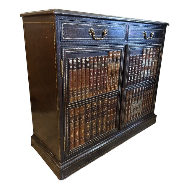 Vintage Full Book Cabinet by Maitland Smith. For Sale