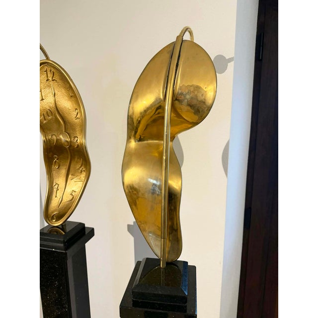 Salvador Dali, Profile of Time (Time in the Fourth Dimension), 1970 - A Pair Mounted on Marble Columns For Sale - Image 11 of 16