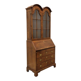 Henredon Folio 10 Walnut Chippendale Style Secretary Desk For Sale