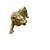 Cast in solid brass and finished with a warm gold patina, this lion figure captures a mid-stride roar, its mane rendered...