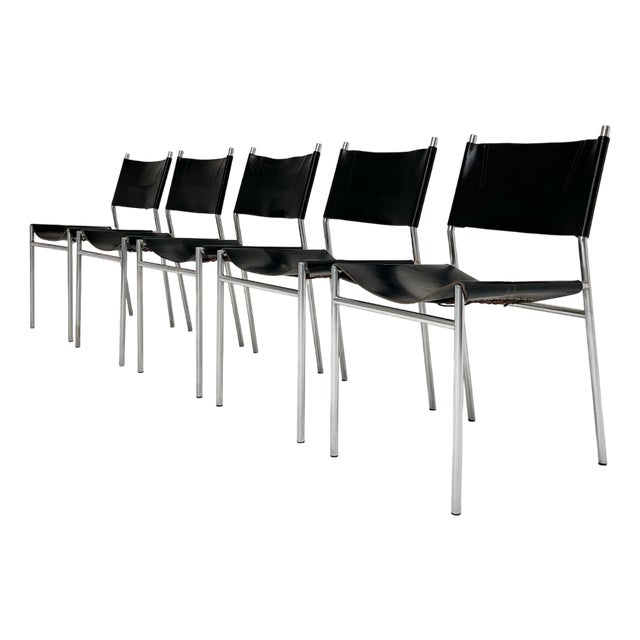 Vintage SE06 Chairs by Martin Visser for T Spectrum, 1960s, Set of 5 For Sale
